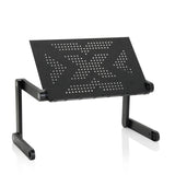 Rehausseur de bureau VM-SA II en noir avec surface de rangement perforée et cadre réglable de hjh OFFICE