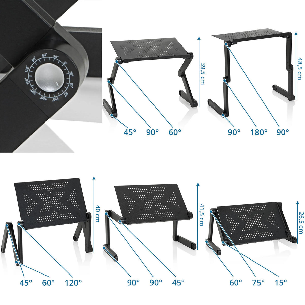 Angles d'inclinaison réglables et dimensions de hauteur de 26,5 à 48,5 cm du Bureau assis-debout VM-SA II de hjh OFFICE
