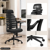 Siège de bureau de qualité professionnelle ERGO LINE ECO noir avec vues détaillées de hjh OFFICE (image générée par IA)