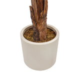Tronc et pot de fleurs blanc crème de la Plante artificielle BANANE I de hjh OFFICE