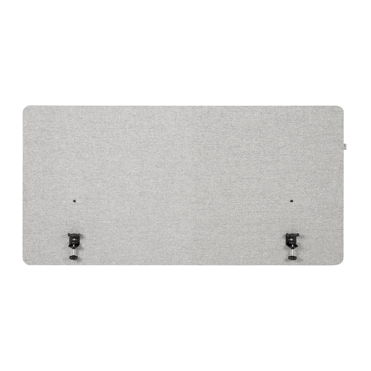 Cloison de table FLEXMIUT D 120 gris clair chiné avec deux pinces de fixation noires de hjh OFFICE