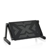 Rehausseur de bureau VM-SA II en noir avec surface perforée et pied réglable de hjh OFFICE