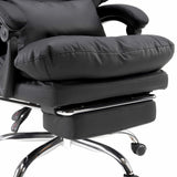Repose-pieds extensible du siège de direction pour bureau à domicile Relax Legoro en noir avec structure chromée de MyBuero