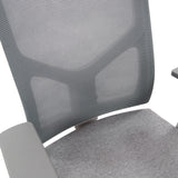 Dossier et assise en maille grise de la chaise cantilever BRETON V W de hjh OFFICE