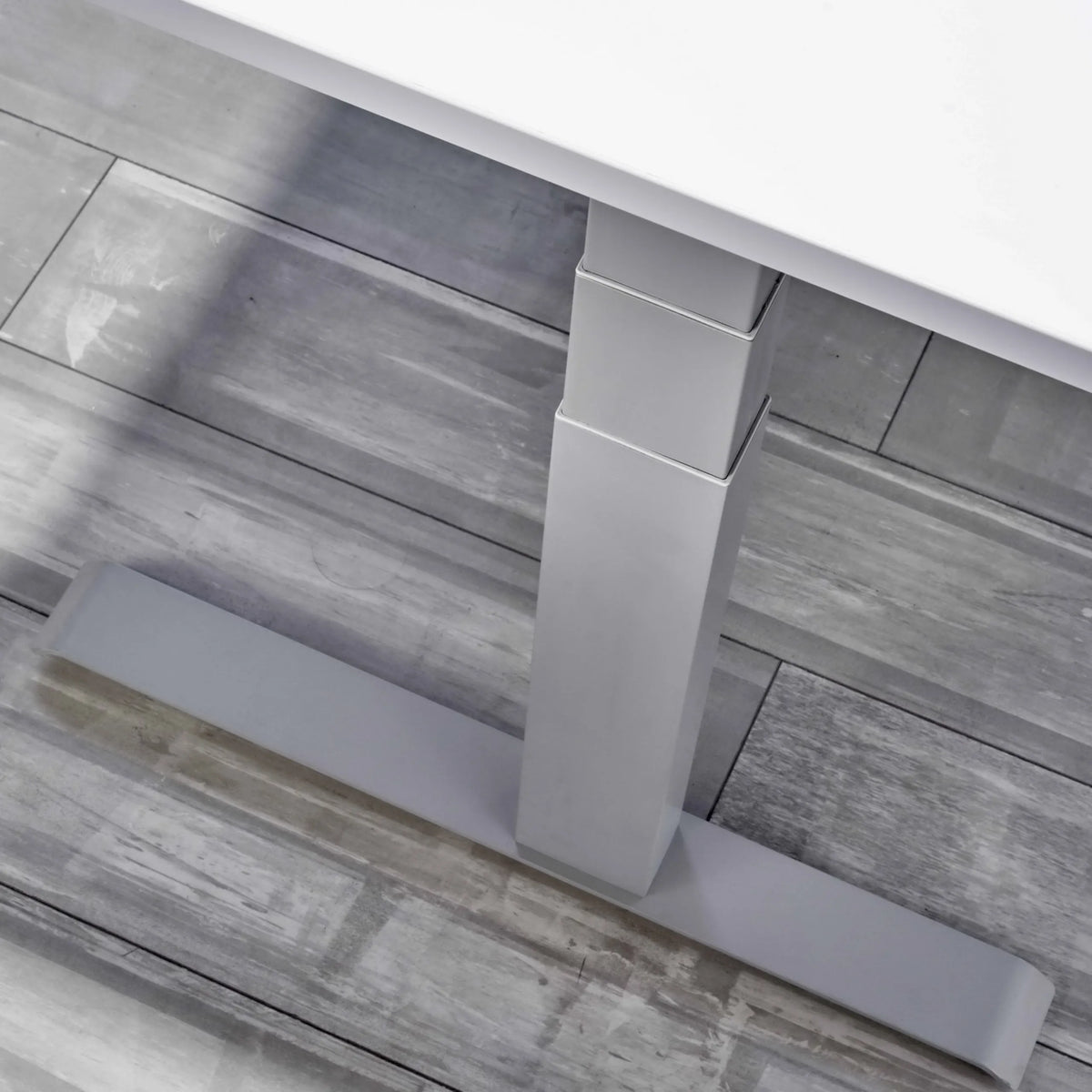 Piétement réglable en hauteur du bureau XDKB 19 S en blanc de hjh OFFICE PRO