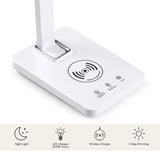 Socle de la lampe de bureau Lumanova D1 avec fonction de charge sans fil intégrée et commande tactile de hjh OFFICE