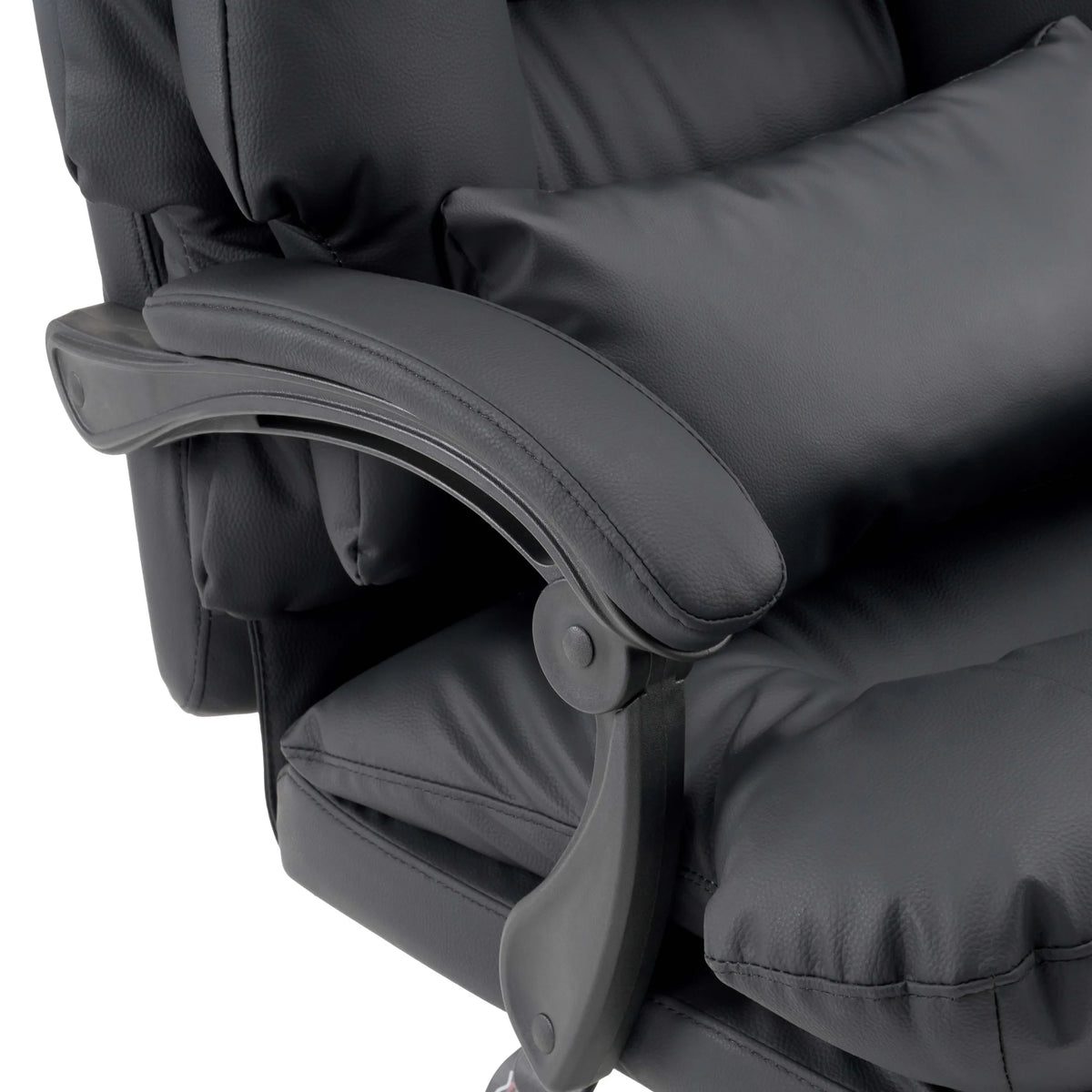Accoudoir rembourré du siège de direction pour bureau à domicile Relax Legoro en similicuir noir de MyBuero