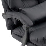 Accoudoir rembourré du siège de direction pour bureau à domicile Relax Legoro en similicuir noir de MyBuero