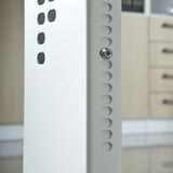 Höhenverstellbare Beinkonstruktion des Schreibtischs MEGA 12 W in Weiß mit Lochrasterung von hjh OFFICE PRO