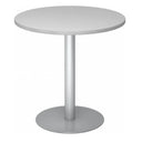 BISTRO F80R S | Table de réunion | Ø 80 | Argenté - Système de tables conférence 