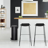 Poubelle noire CLEAN STEP d'une capacité de 30 litres de hjh OFFICE