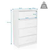 Dessin coté de la Commode ESTORIA d'une hauteur de 91,5 cm et d'une largeur de 58 cm de hjh LIVING