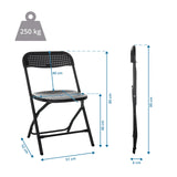 Dessin coté de la Chaise d'extérieur TUDELA XXL PRO d'une hauteur totale de 99 cm de hjh OFFICE