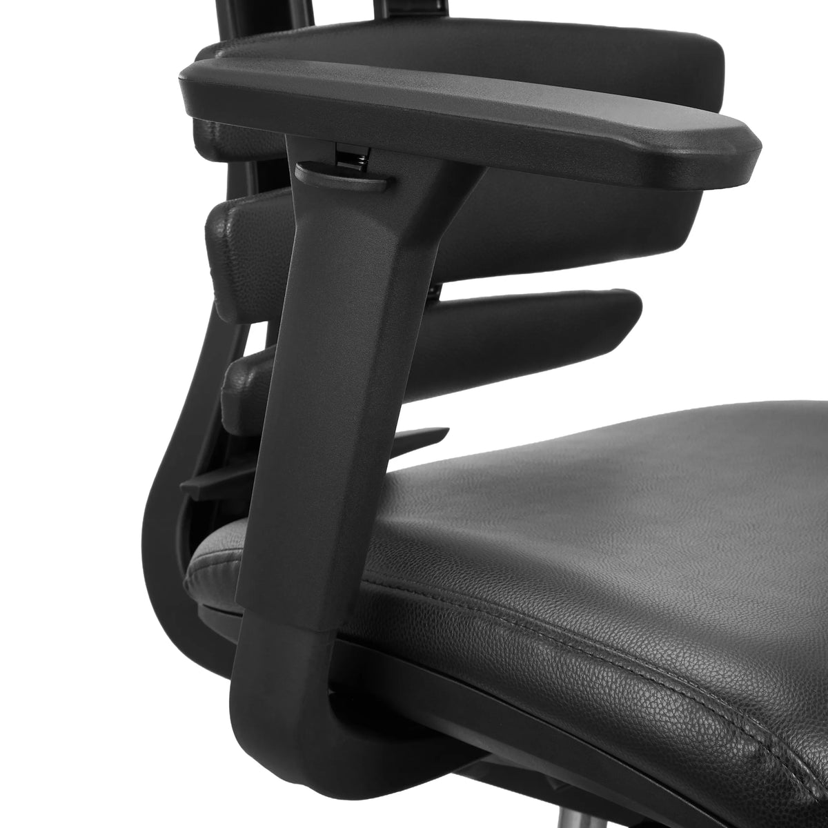 Accoudoir en plastique noir de la chaise de comptoir ERGO LINE II WORK avec revêtement en similicuir de hjh OFFICE