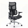 Siège de bureau de qualité professionnelle S100-M301 avec revêtement en maille noire et pied en aluminium poli de Sihoo