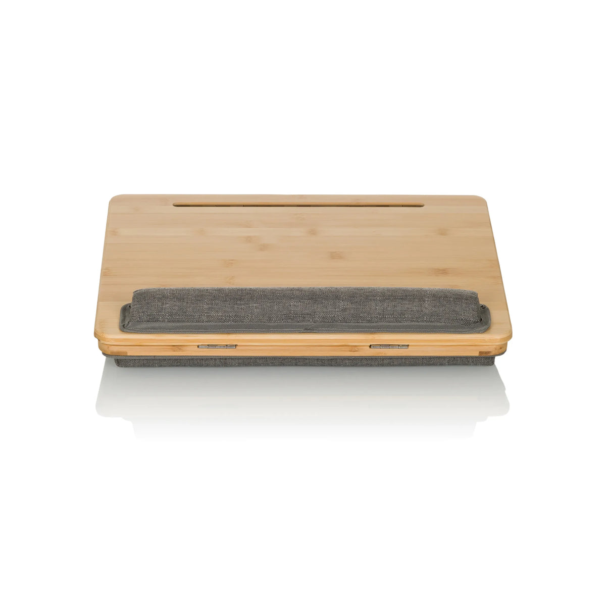 Support pour ordinateur portable COMFILAP III marron avec repose-poignet gris de hjh OFFICE – vue à 360° (vue de face 0°)