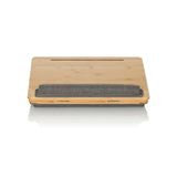 Support pour ordinateur portable COMFILAP III marron avec repose-poignet gris de hjh OFFICE – vue à 360° (vue de face 0°)