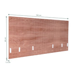 Dessin technique de la Cloison de table FLEXMIUT ROLL W en marron, 160 × 60 cm de hjh OFFICE