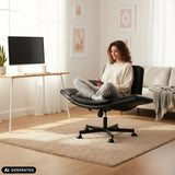Siège de bureau à domicile Criss-Cross 10 en noir de hjh LIVING (image générée par IA)