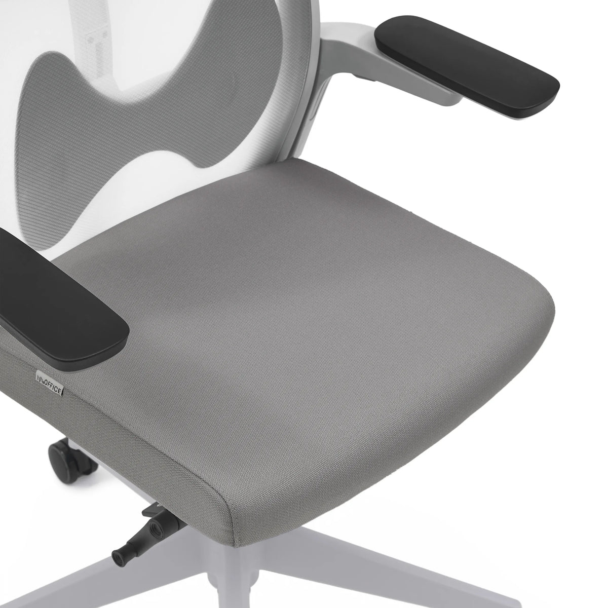 Assise et accoudoirs gris du siège de bureau de qualité professionnelle ARCEO W de hjh OFFICE