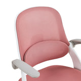 Dossier en maille rose et accoudoirs de la chaise pivotante pour des enfants Kiddy Smart Step de hjh OFFICE