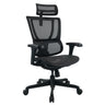 Siège de direction de luxe ERGOHUMAN SLIM ECO M GEN2 avec revêtement en maille noire et appui-tête réglable de hjh OFFICE