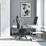 Siège pivotant XXL 24 HOURS BASIC noir avec appui-tête et revêtement en tissu de hjh OFFICE
