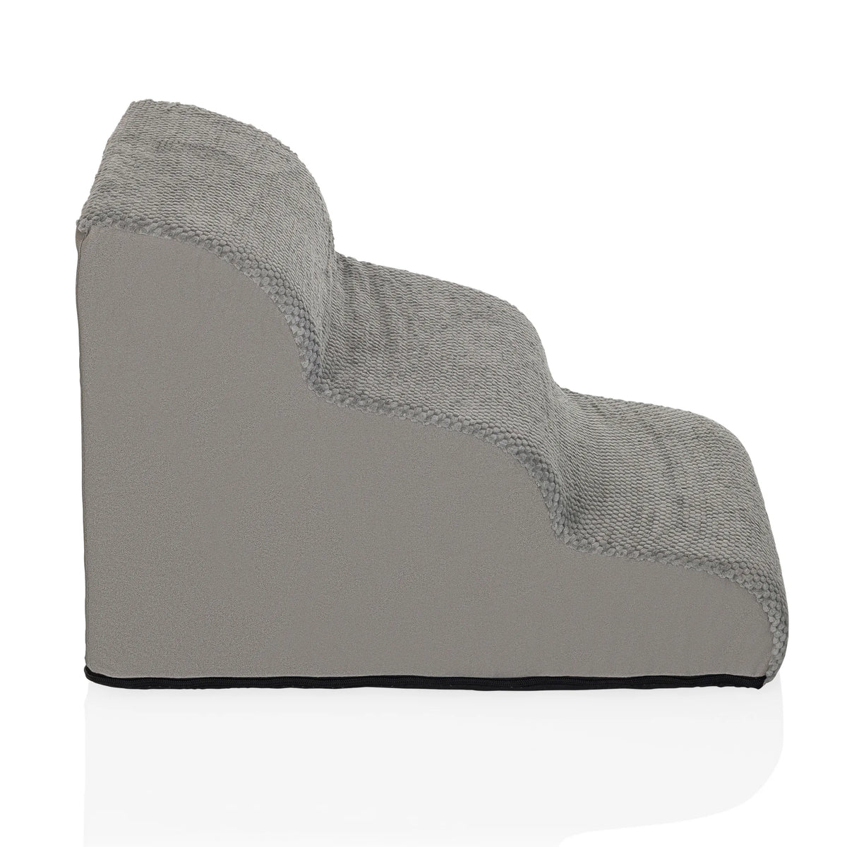 Escabeau pour animaux de compagnie PAWY STEP 3 gris avec deux marches et housse antidérapante de hjh LIVING