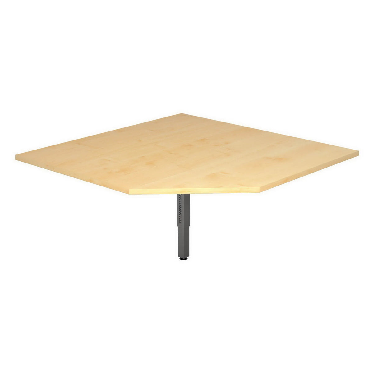 Plateau trapézoïdal aspect érable avec un pied gris du bureau RT12 G de hjh OFFICE PRO