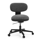 Siège de bureau à domicile SITMOTION B gris avec assise rembourrée et base à cinq roulettes de hjh OFFICE – vue à 360° (vue de face 15°)