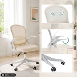 Siège de bureau à domicile Naluro beige avec dossier respirant et base à roulettes de hjh OFFICE (image générée par IA)