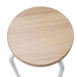 Assise ronde aspect chêne du Tabouret ALRANDA de hjh LIVING