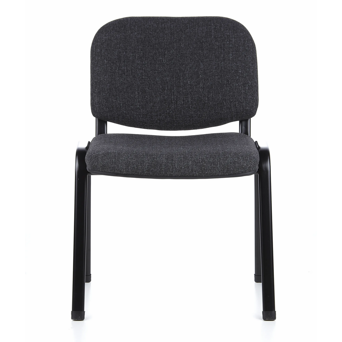 Chaise à quatre pieds XT 600 SW anthracite avec assise et dossier rembourrés de hjh OFFICE – vue à 360° (vue de face 0°)
