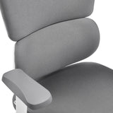Revêtement en tissu gris et accoudoir du siège de bureau de qualité professionnelle Ergomy WF 2 avec cadre blanc de hjh OFFICE