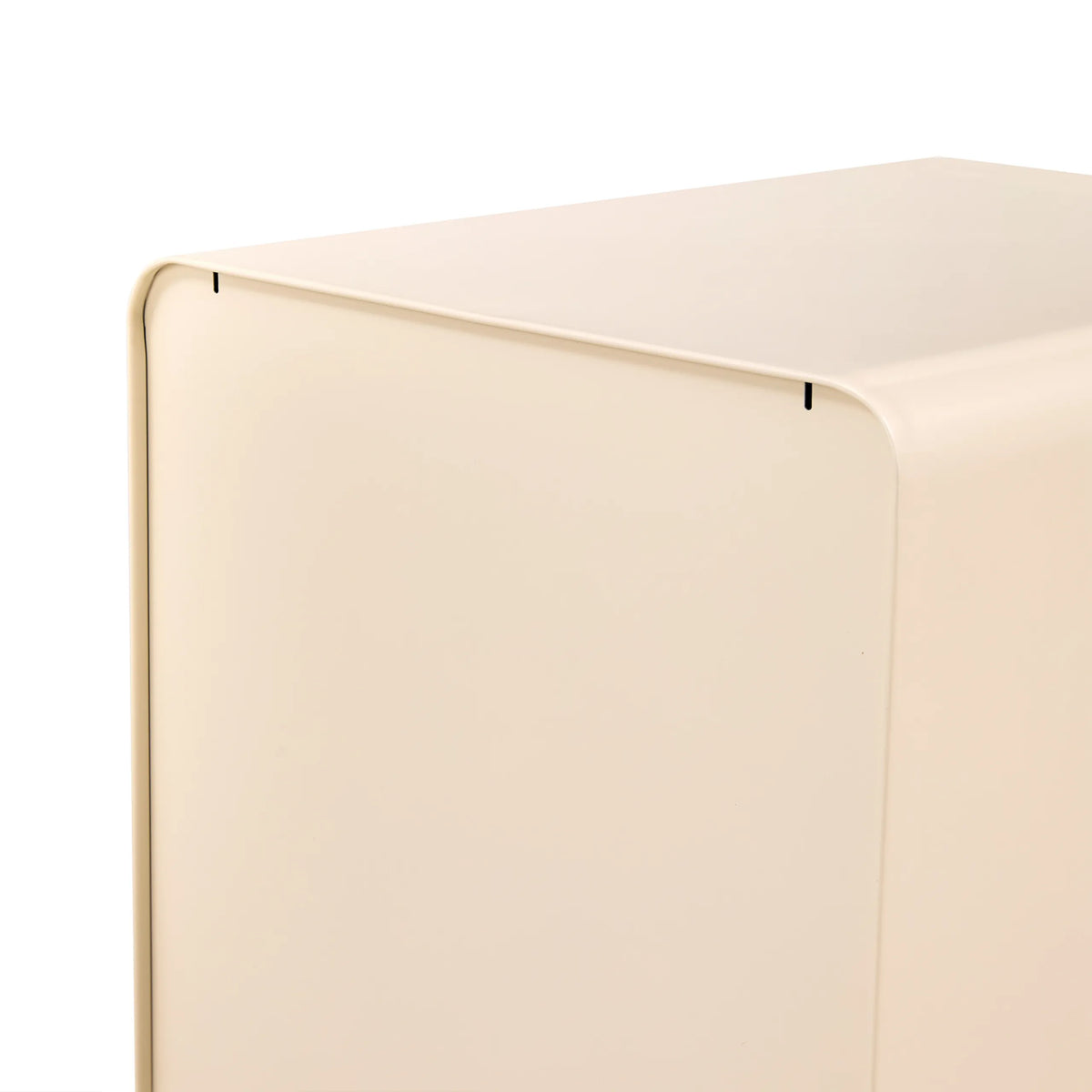 Coin supérieur arrière du caisson sur roulettes en métal laqué beige COLOR PLUS I de hjh OFFICE
