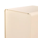 Coin supérieur arrière du caisson sur roulettes en métal laqué beige COLOR PLUS I de hjh OFFICE