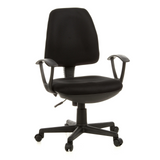 Siège de bureau à domicile CITY 10 noir avec dossier en maille, accoudoirs et base à cinq roulettes de hjh OFFICE – vue à 360° (vue de face 20°)