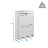 Vue dimensionnelle de l'armoire à chaussures Estha 20 de 82 × 53 cm et une charge maximale de 50 kg de hjh LIVING