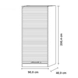 Dessin technique de l'armoire SIGNA R 90 de 200,4 × 90,0 cm de hjh OFFICE PRO