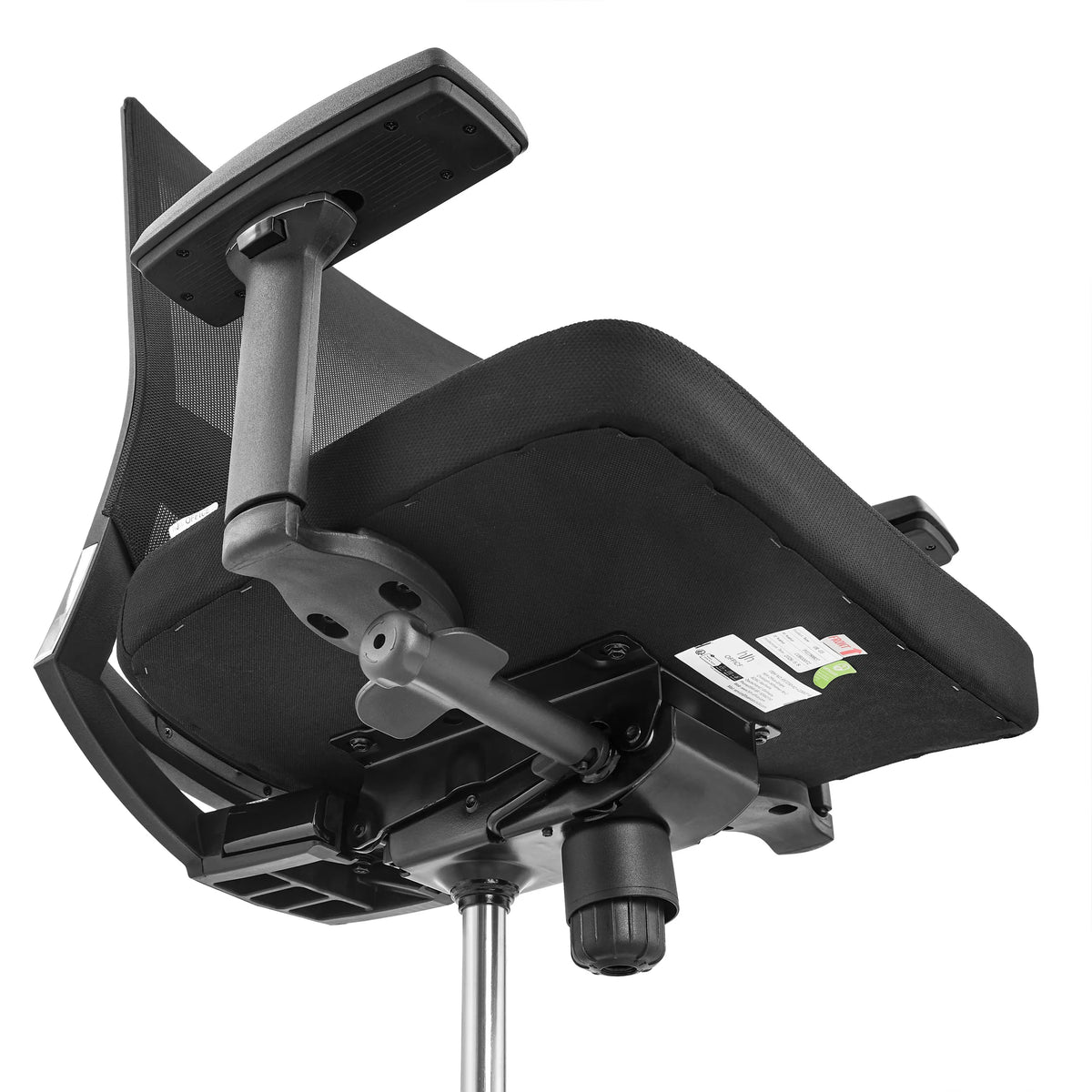 Dessous de l'assise et mécanisme du siège de bureau de qualité professionnelle PORTO BASE en noir de hjh OFFICE