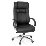 Siège pivotant XXL G 600 noir avec accoudoirs et base à cinq roulettes de hjh OFFICE – vue à 360° (vue de face 20°)