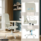 Siège de bureau à domicile STRYKA W en beige avec support lombaire et réglage de la hauteur de hjh OFFICE (image générée par IA)