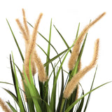 Herbes beige-vert de la plante artificielle CORTADERIA I avec des épis floraux duveteux de hjh OFFICE