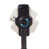 Rotule avec flèche de rotation bleue du support de téléphone portable & tablette FLEXMOBI III en noir de hjh OFFICE
