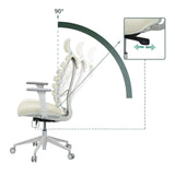 Dossier réglable du siège de bureau de qualité professionnelle ERGO LINE W avec un angle d'inclinaison jusqu'à 90° de hjh OFFICE