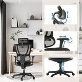 Verstellbare Kopfstütze, Armlehnen und Sitzhöhe des Luxus-Chefsessels ERGOHUMAN SLIM ECO F GEN2 in Schwarz von hjh OFFICE