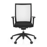 Siège de bureau de qualité professionnelle ASPEN noir avec dossier en maille et piètement à cinq roulettes de hjh OFFICE – vue à 360° (vue de face 0°)