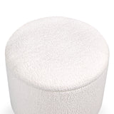 Housse en tissu blanc du Tabouret rembourré Storiano S de hjh LIVING