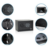 Coffre-fort noir SAFE COMPACT III avec serrure à chiffres, clés et accessoires de montage de hjh OFFICE