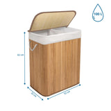 Dessin coté du Panier à linge FALSTER XL B avec 62 x 52 x 32 cm et une capacité de 100 L de hjh LIVING